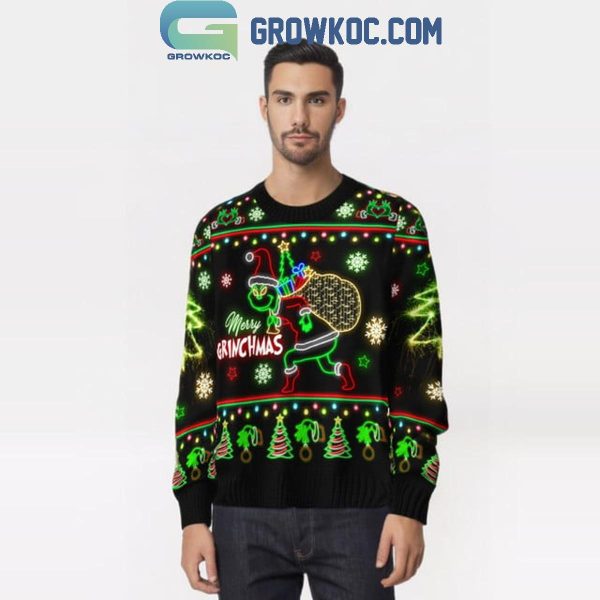 The Grinch Celebrating 2024 Merry Grinchmas Christmas Ugly Sweater