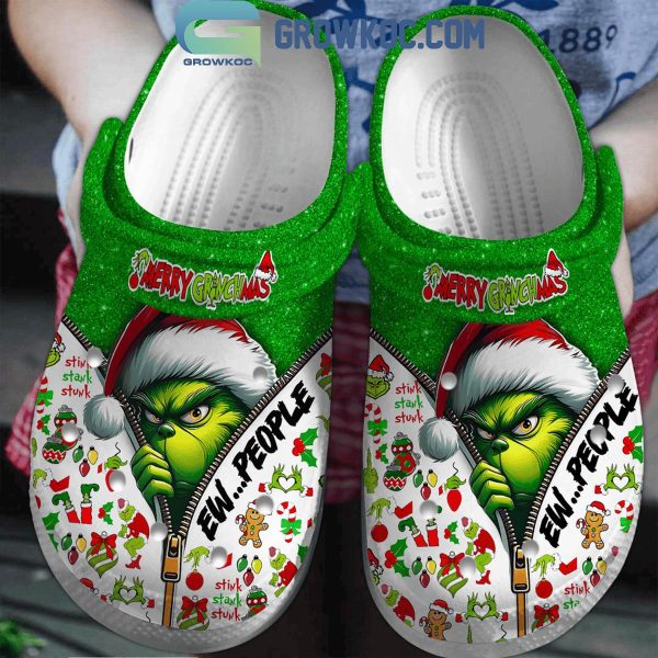 The Grinch Ew People Hate People In Christmas Crocs Clogs