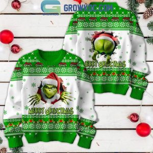 The Grinch Ew People Hate People Merry Christmas Ugly Sweater Green