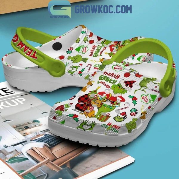 The Grinch Merry Christmas Team Grinch Happy Holidays Fan Crocs Clogs