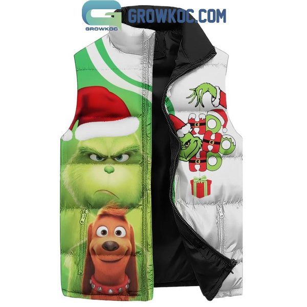 The Grinch Merry Grinchmas Christmas To You Sleeveless Puffer Jacket