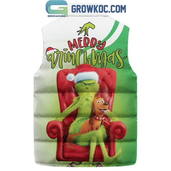 The Grinch Merry Grinchmas Christmas To You Sleeveless Puffer Jacket