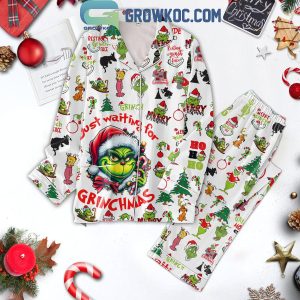 The Grinch Merry Grinchmas Mode Just Waiting For Christmas Polyester Pajamas Set