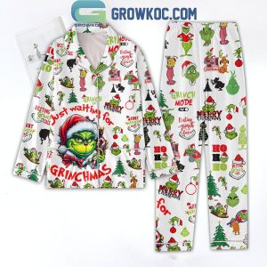 The Grinch Merry Grinchmas Mode Just Waiting For Christmas Polyester Pajamas Set