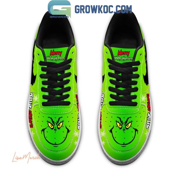 The Grinch Merry Whatever Christmas Feeling Grinchy Air Force 1 Shoes