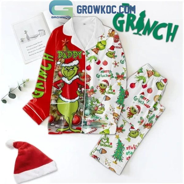 The Grinch Mommy Family Kid 2024 Christmas Polyester Pajamas Set