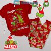 The Grinch Naughty Team Merry Grinchmas Christmas Fleece Pajamas Set Black