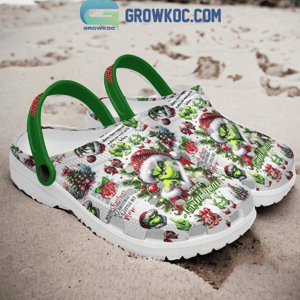 The Grinch Sneaky Grinchmas Merry Christmas 2024 Personalized Crocs Clogs