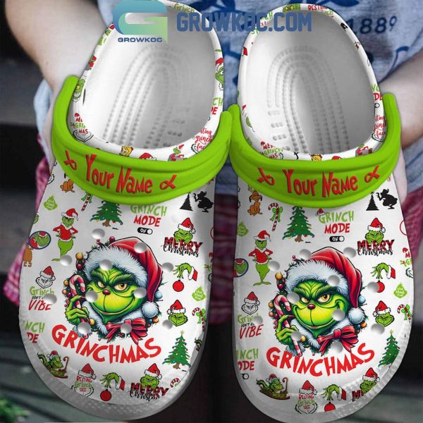 The Grinch Stole My Pancreas Cancer Merry Christmas Personalized Crocs Clogs