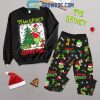 The Grinch Naughty Team Merry Christmas Green Fleece Pajamas Set Long Sleeve