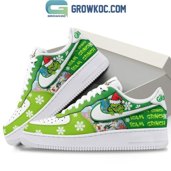 The Grinch Team Grinch Merry Christmas Cheers 2024 Air Force 1 Shoes