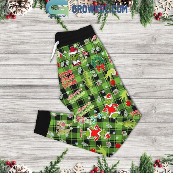 The Grinch There Is No Place Like Home For Holidays Christmas Fleece Pajamas Set