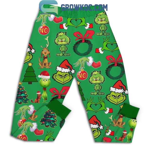 The Grinch This Is My Hallmark Christmas Watching In 2024 Fleece Pajamas Set