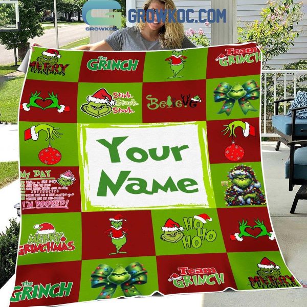 The Grinch Who Stole Christmas 2024 Believe Personalized Fleece Blanket Quilt