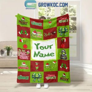 The Grinch Who Stole Christmas 2024 Believe Personalized Fleece Blanket Quilt