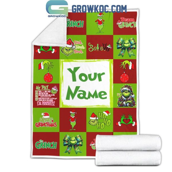 The Grinch Who Stole Christmas 2024 Believe Personalized Fleece Blanket Quilt