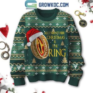 The Lord Of The Rings All I Want For Christmas Is The Ring 2024 Ugly Sweater