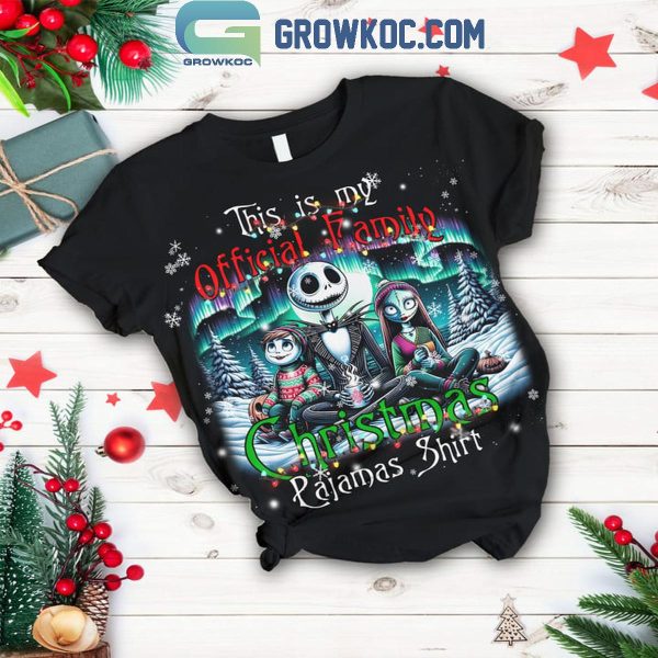 The Nightmare Before Christmas This Is Official Family Christmas Fleece Pajamas Set