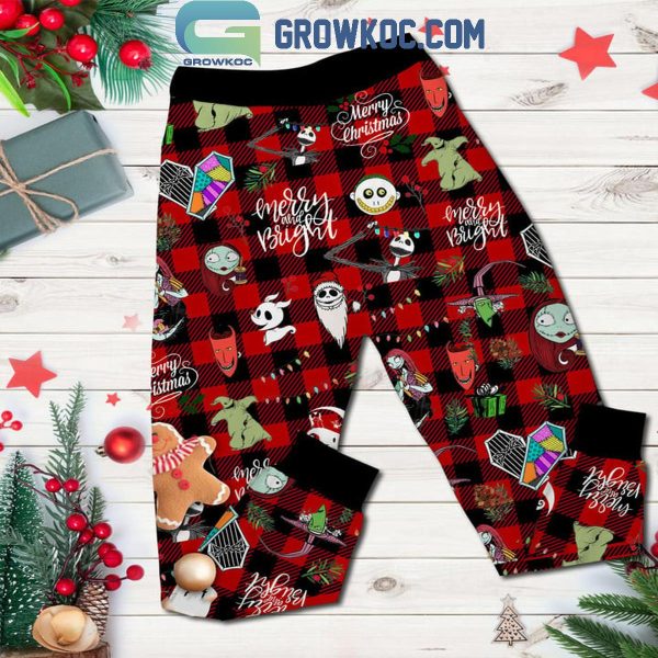 The Nightmare Before Christmas This Is Official Family Christmas Fleece Pajamas Set