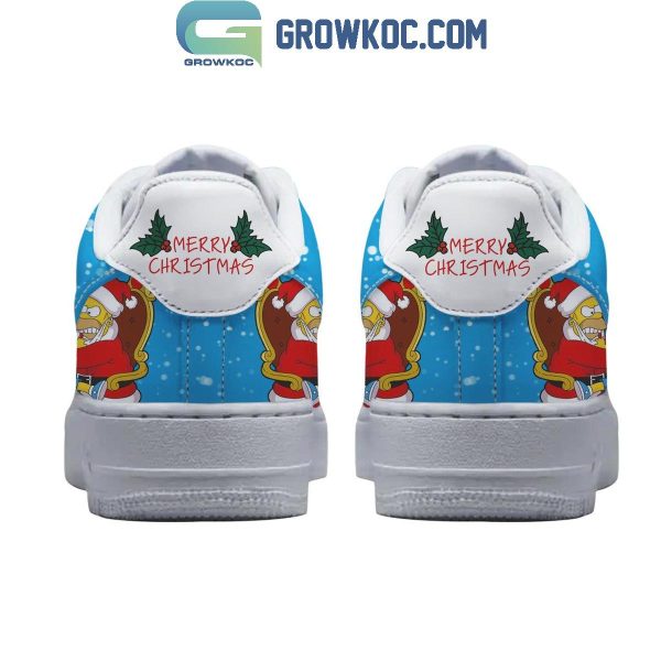 The Simpsons Merry Christmas Happy New Year 2025 Donuts Air Force 1 Shoes