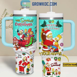 The Simpsons Merry Christmas Happy New Year 2025 Personalized 40oz Tumbler