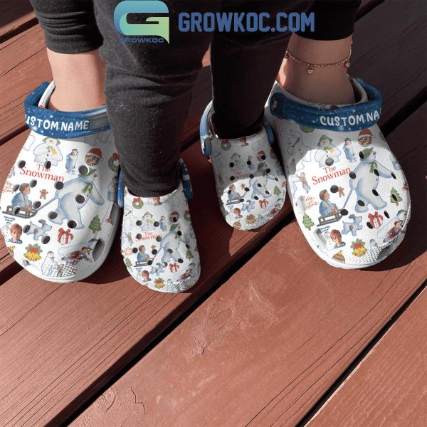 The Snowman Merry Christmas Personalized Crocs Clogs