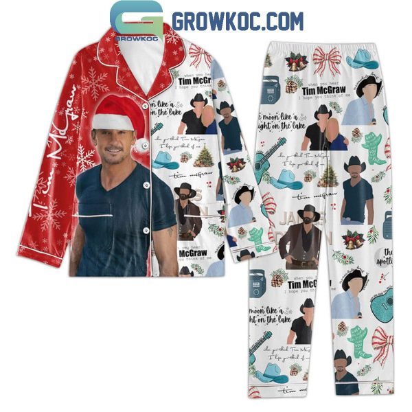 Tim McGraw I Hope You Think Of Me Merry Christmas Polyester Pajamas Set