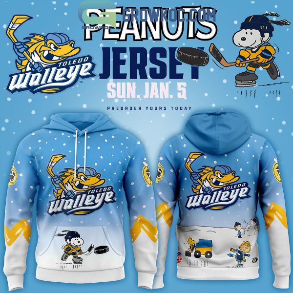 Toledo Walleye Peanuts Night Merry Christmas Snoopy 2024 Hoodie T-Shirt