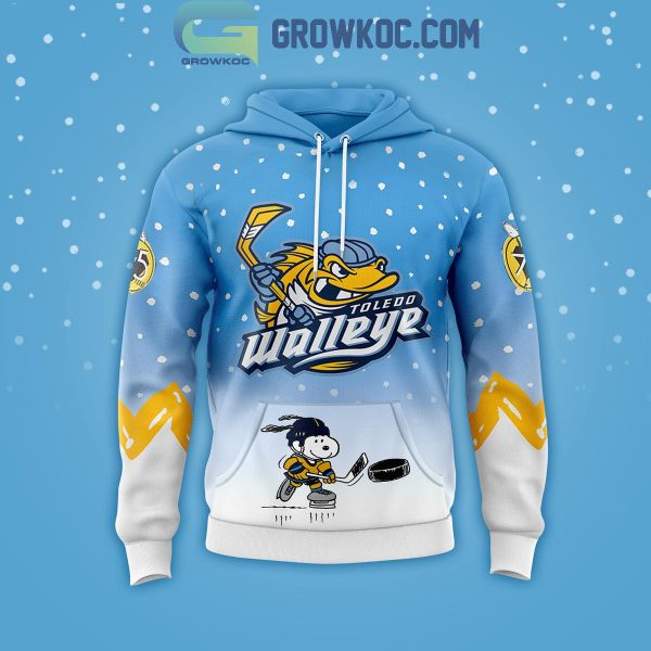 Toledo Walleye Peanuts Night Merry Christmas Snoopy 2024 Hoodie T-Shirt