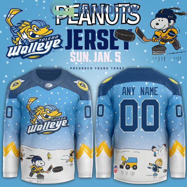 Toledo Walleye Snoopy Peanuts And Friends Personalized Hockey Jersey