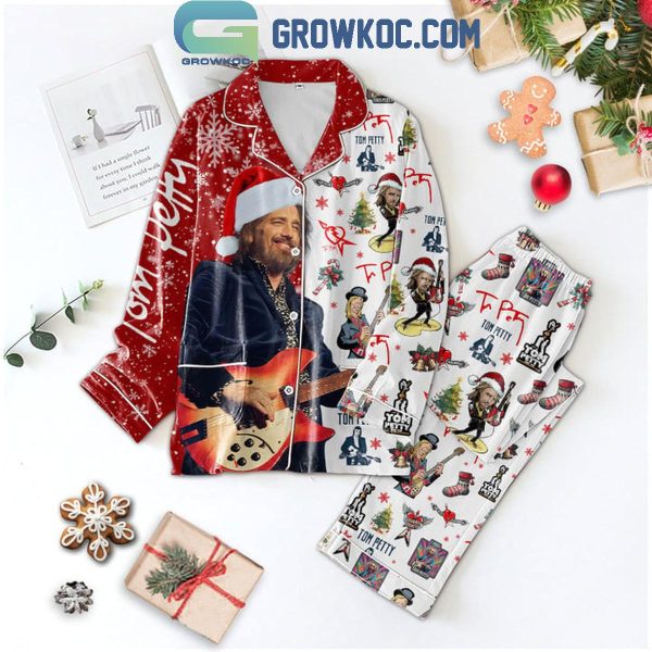 Tom Petty Merry Christmas And Happy New Year 2025 Polyester Pajamas Set