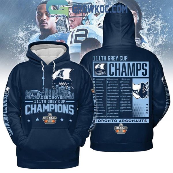 Toronto Argonauts 111th Grey Cup Champions 2024 Hoodie T-Shirt