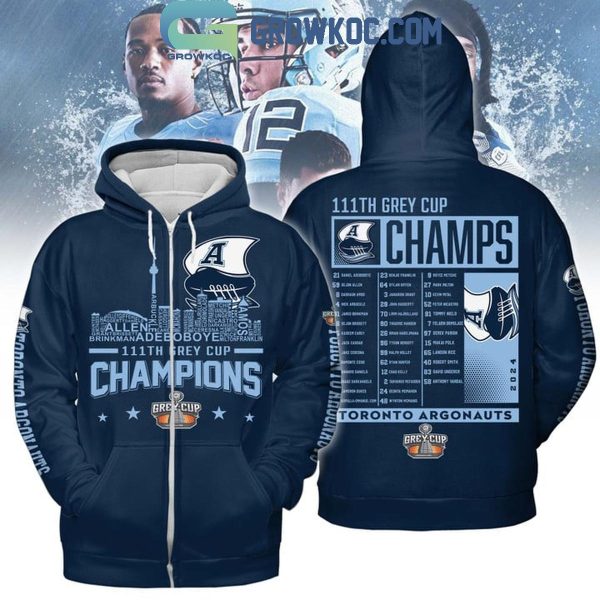 Toronto Argonauts 111th Grey Cup Champions 2024 Hoodie T-Shirt