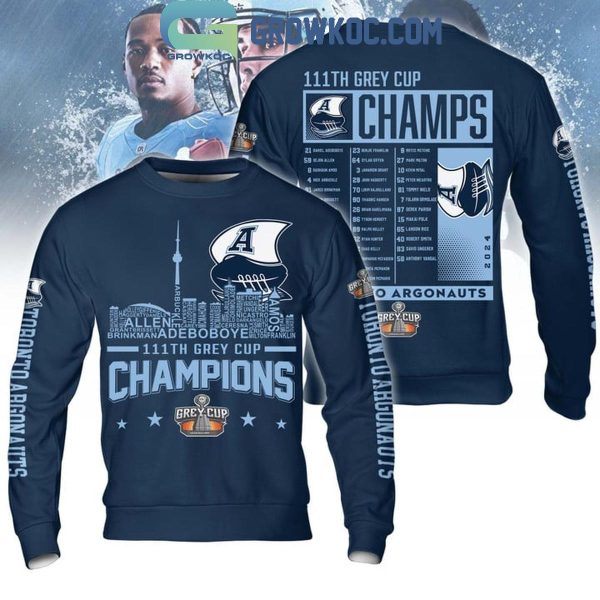 Toronto Argonauts 111th Grey Cup Champions 2024 Hoodie T-Shirt