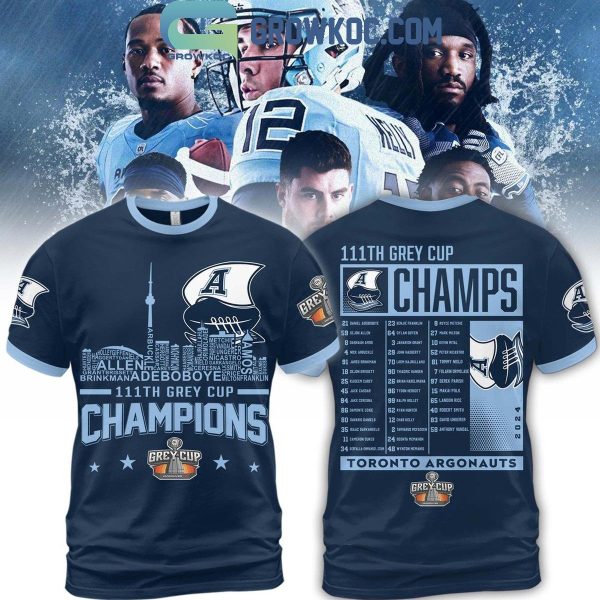 Toronto Argonauts 111th Grey Cup Champions 2024 Hoodie T-Shirt