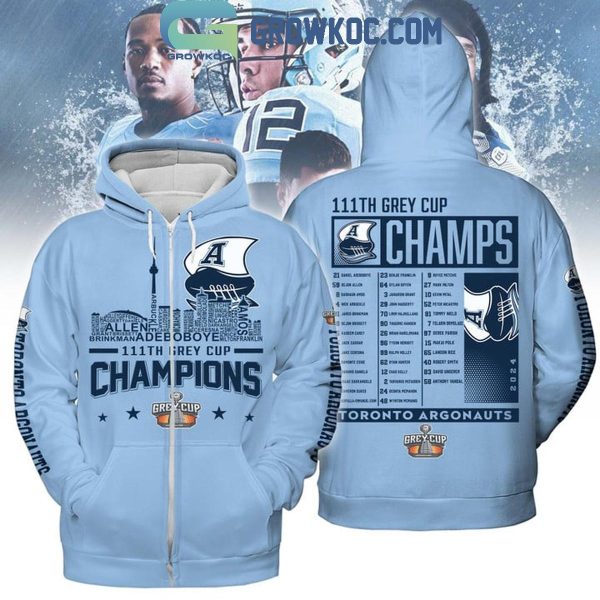 Toronto Argonauts 111th Grey Cup Champions 2024 Hoodie T-Shirt