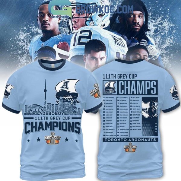 Toronto Argonauts 111th Grey Cup Champions 2024 Hoodie T-Shirt