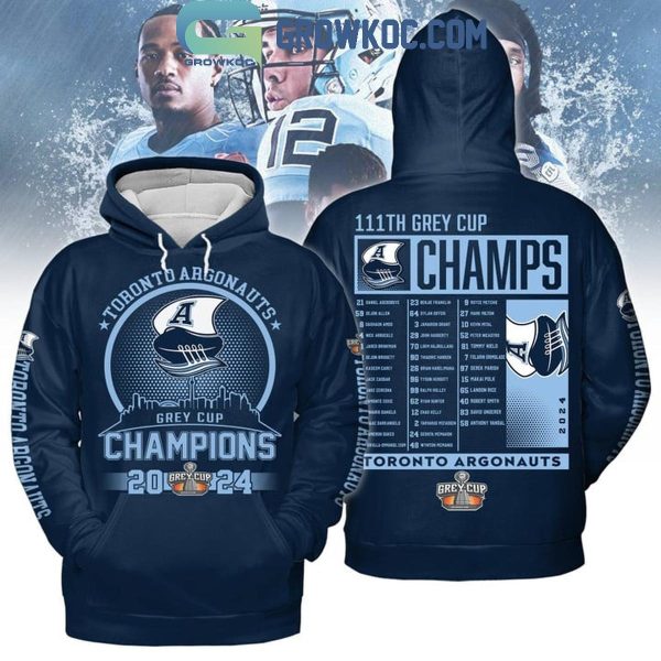 Toronto Argonauts Celebrating The Champions Of 111th Grey Cup 2024 Hoodie T-Shirt