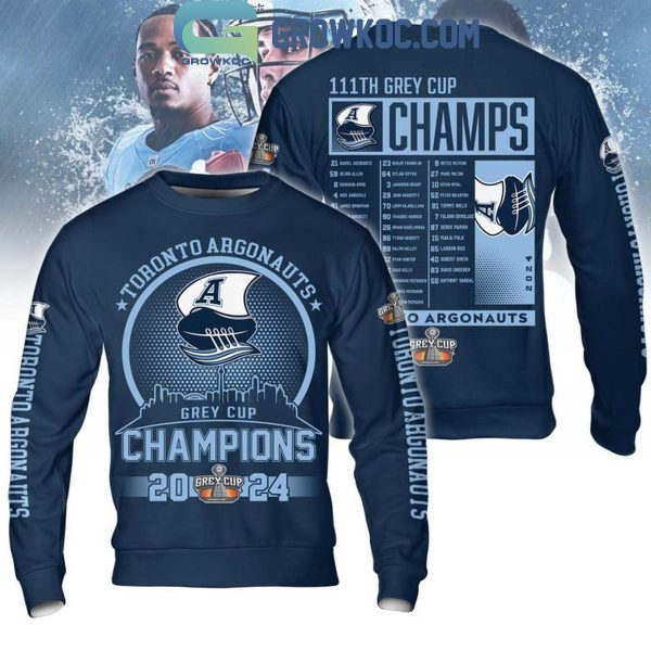 Toronto Argonauts Celebrating The Champions Of 111th Grey Cup 2024 Hoodie T-Shirt