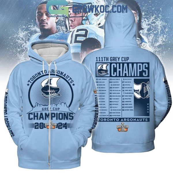 Toronto Argonauts Celebrating The Champions Of 111th Grey Cup 2024 Hoodie T-Shirt