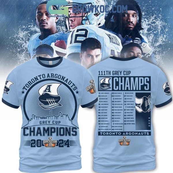 Toronto Argonauts Celebrating The Champions Of 111th Grey Cup 2024 Hoodie T-Shirt