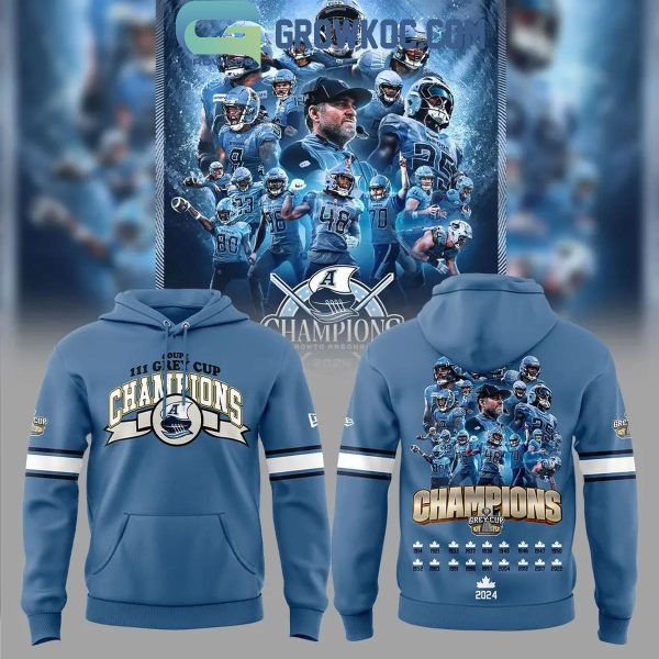 Toronto Argonauts New Era Of Football Club 2024 Grey Cup Champs Hoodie Long Pants