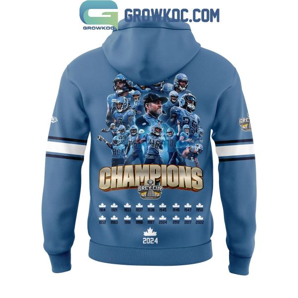 Toronto Argonauts New Era Of Football Club 2024 Grey Cup Champs Hoodie Long Pants