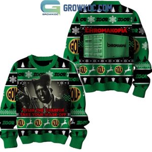 Tyler The Creator Take Your Mask Off Chromakopia Christmas 2024 Ugly Sweater