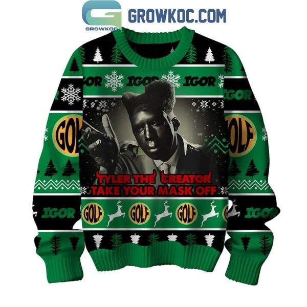 Tyler The Creator Take Your Mask Off Chromakopia Christmas 2024 Ugly Sweater