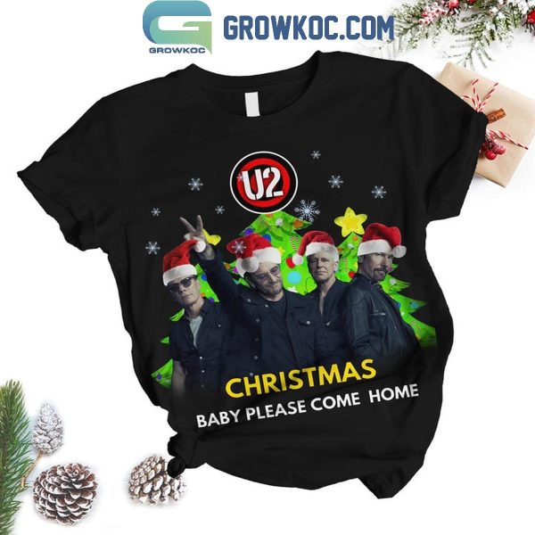 U2 Christmas Baby Please Come Home Fleece Pajamas Set