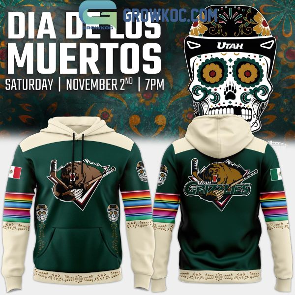 Utah Grizzlies Celebrating Dia De Los Muertos Night 2024 Hoodie T-Shirt