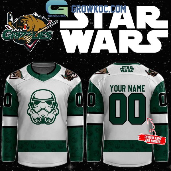 Utah Grizzlies Star Wars Night Fan Memories 2024 Personalized Hockey Jersey