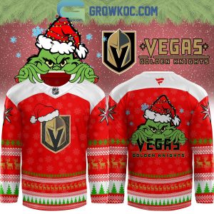 Vegas Golden Knights The Grinch Christmas Happy Holidays 2024 Hockey Jersey