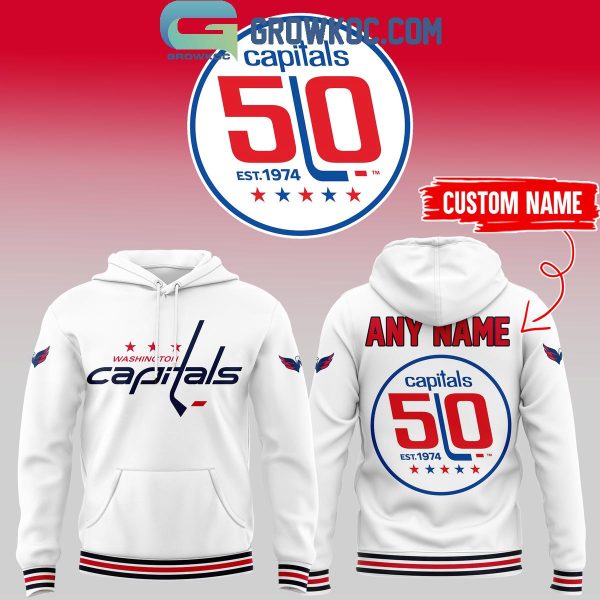 Washington Capitals Hockey Team Celebrating 50 Seasons Since 1974 Hoodie T-Shirt